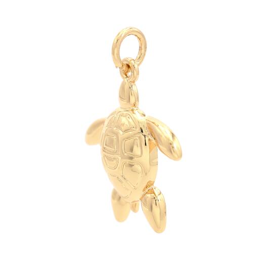 12 Pack: 14K Gold Plated Turtle Charm by Bead Landing™